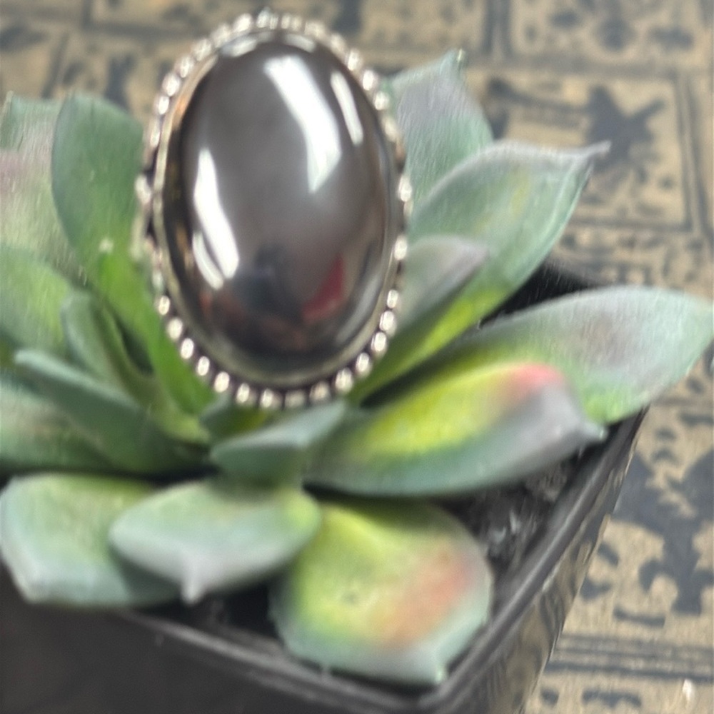 Hematite Silver Ring - image 3